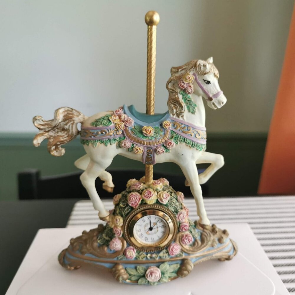 The Carousel Rose Clock - By The Intl. Museum of Carousel Art - Limited Edition